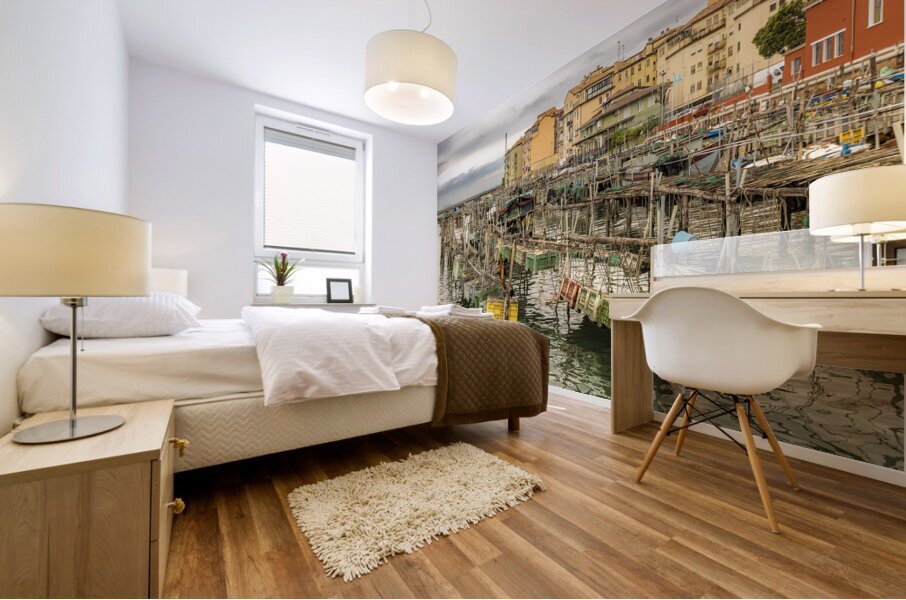 nets for fishing in the sea of chioggia  Mural print