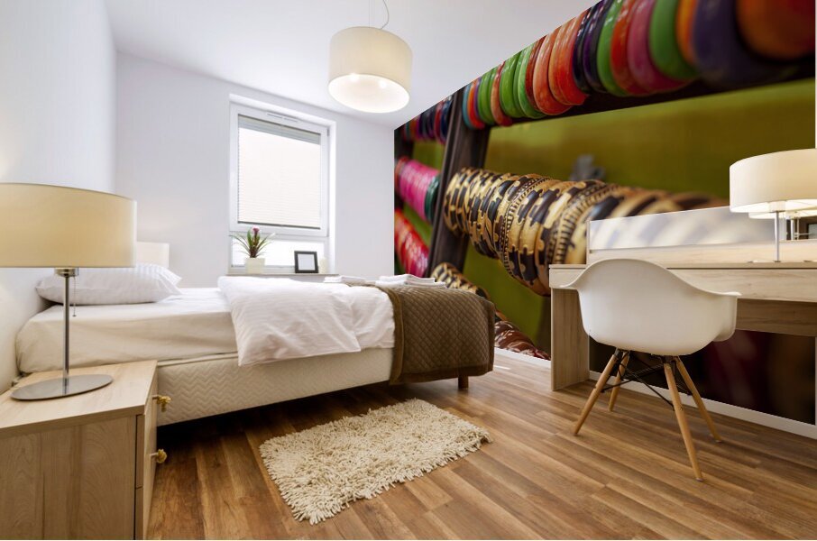 artistic coloured bracelets Mural print