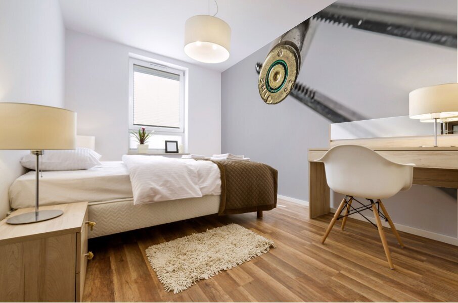 brass casing held  Mural print