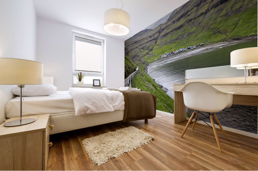 fishing village Tjornuvik  Mural print
