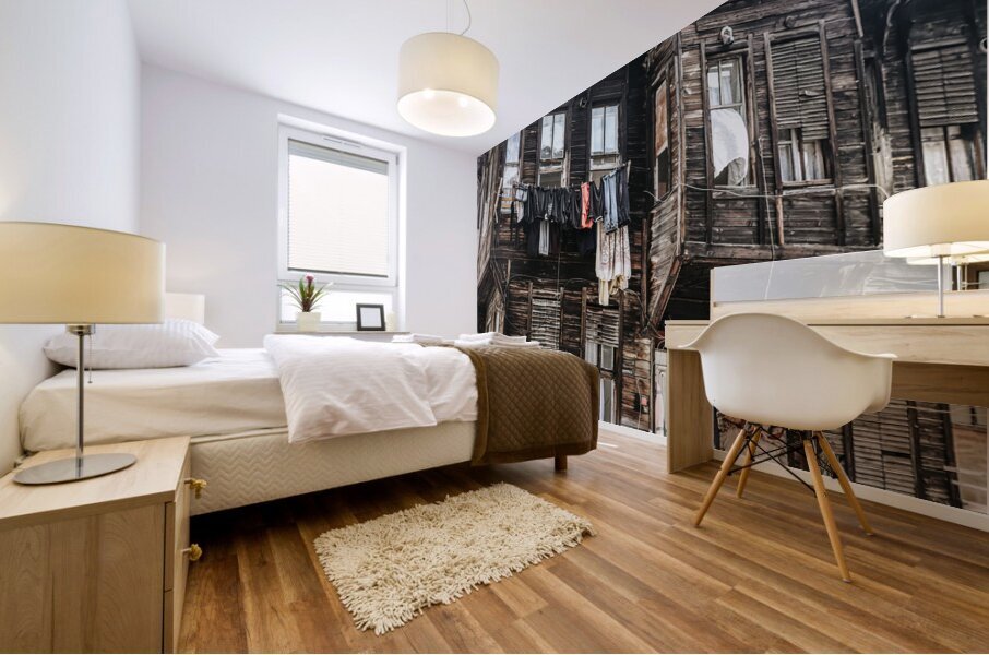 traditional wooden house  Mural print