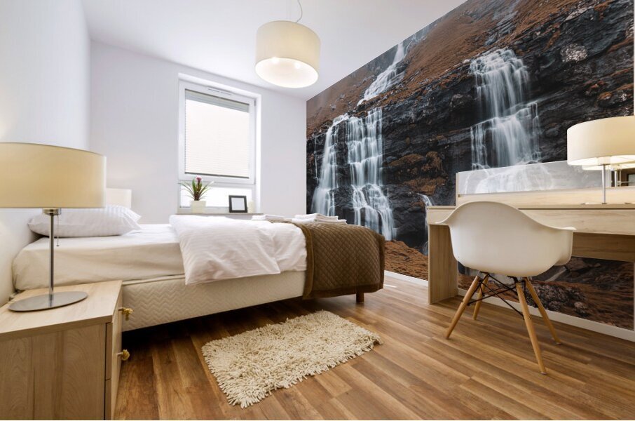 small waterfalls on the Faroe Islands. Mural print