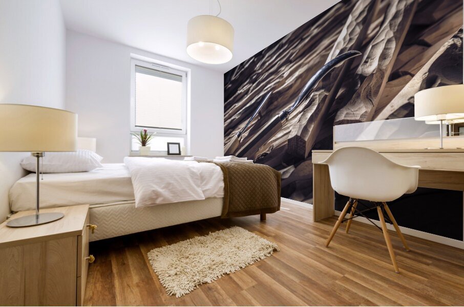 carved wood and gouges Mural print