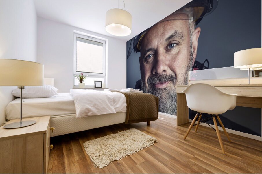 portrait of labor Mural print
