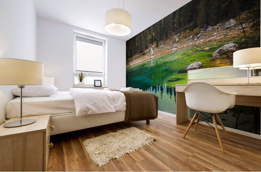 carezza lake in italy Mural print