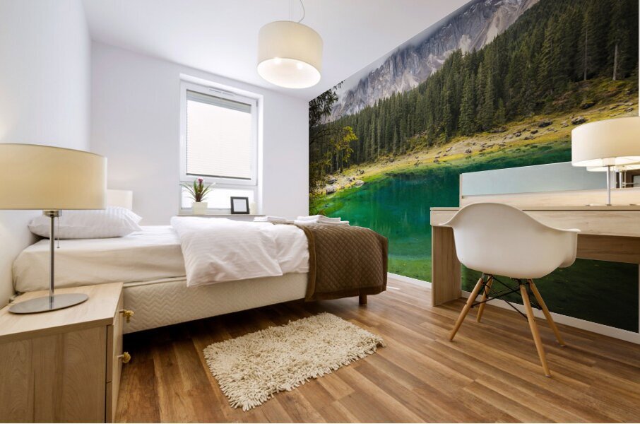 carezza lake in italy Mural print