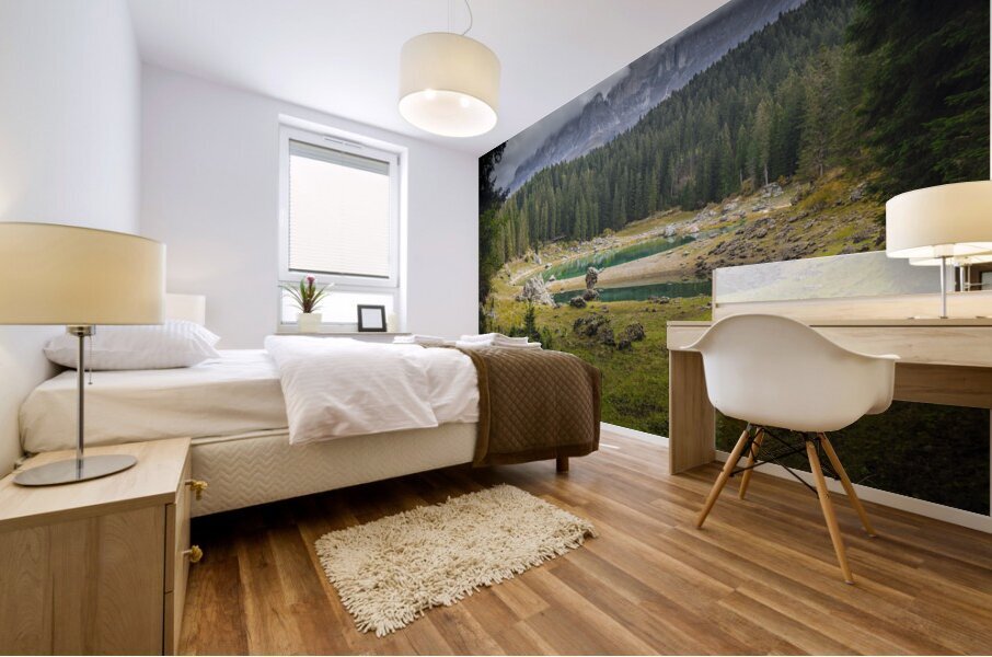 carezza lake in italy Mural print