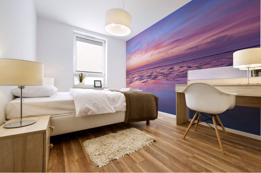 Sunrise at beach Mural print