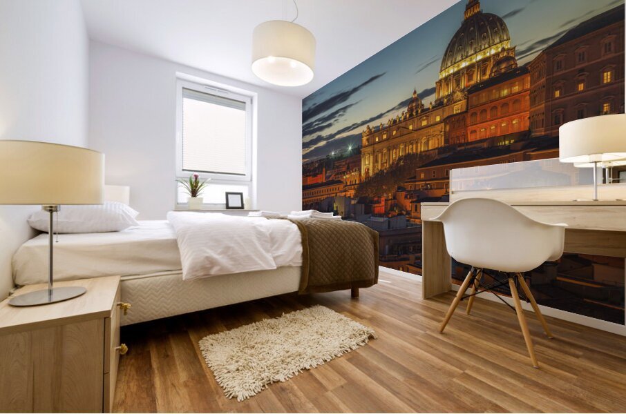 Vatican city at night Mural print