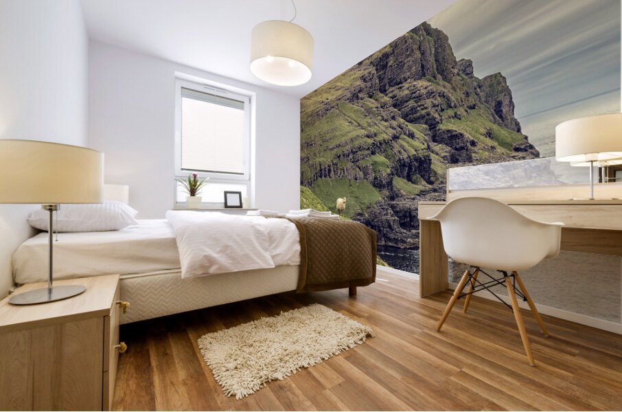 cliff view in faroe  Mural print