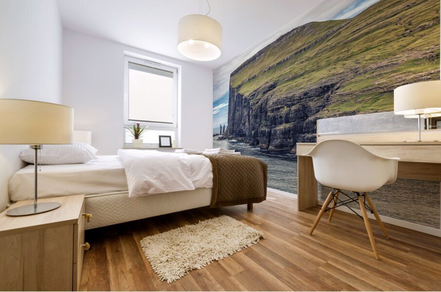 cliff view in faroe  Mural print