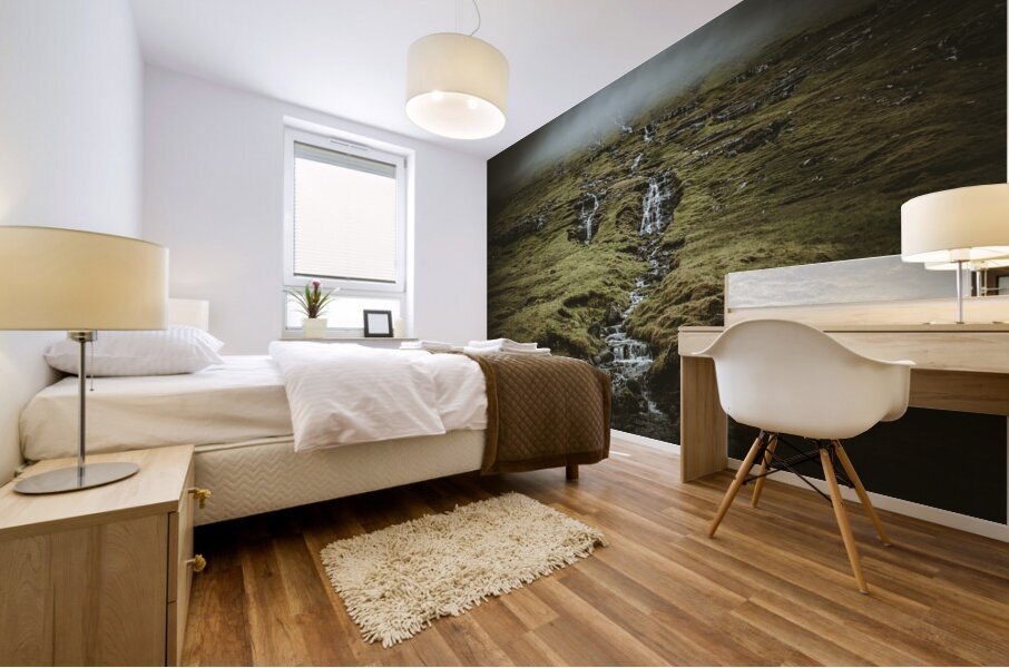 waterfall in faroe isllands  Mural print