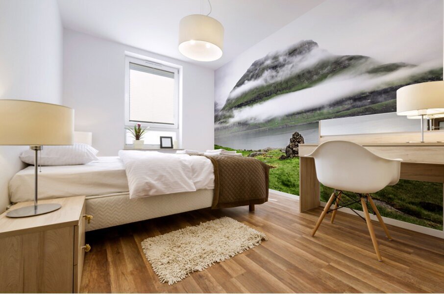 view in faroe islands Mural print