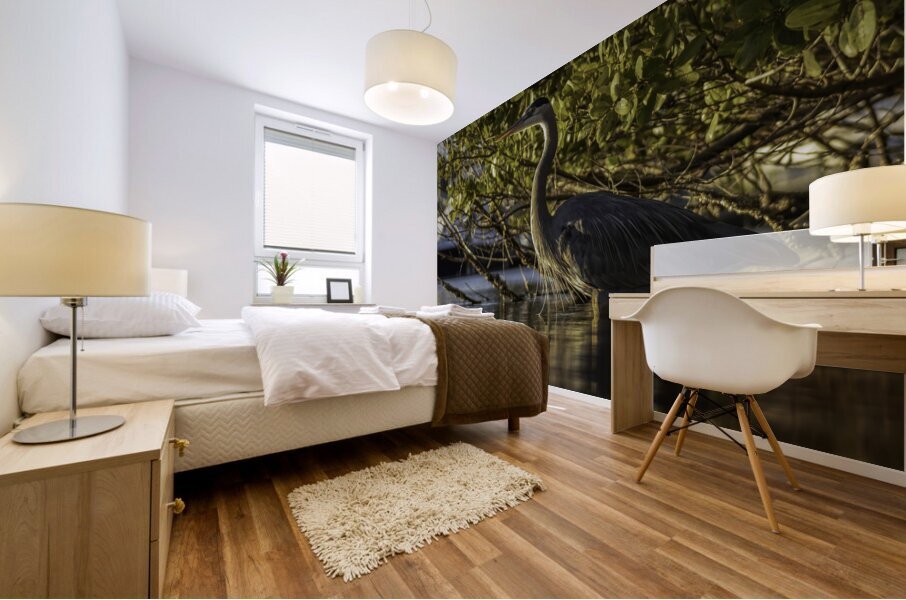 Sunny Heron Mural print