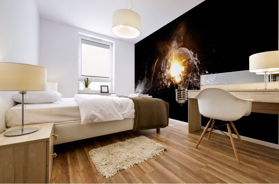 explosion of bulb Mural print