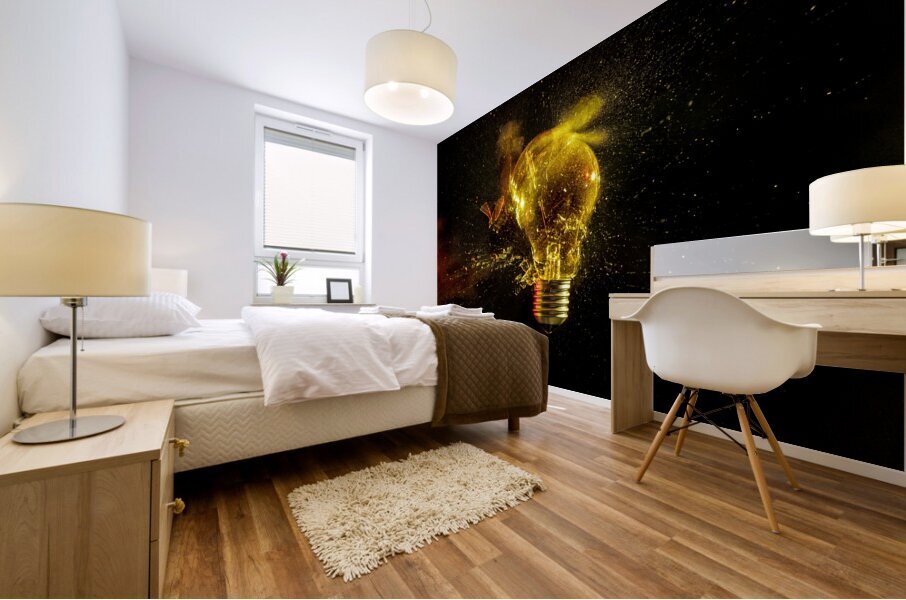 bulb glass explosion Mural print