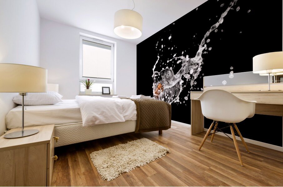 popping champagne Mural print