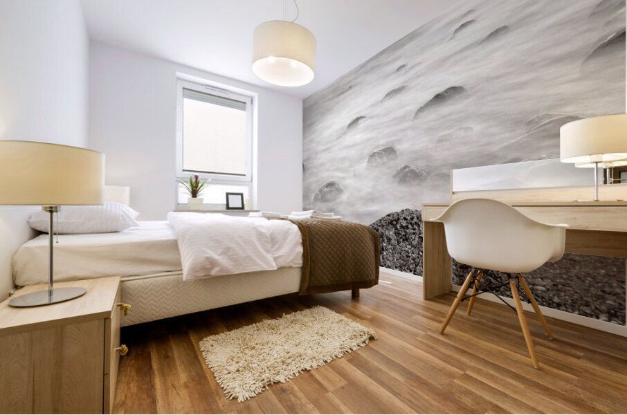 rocks and sea Mural print