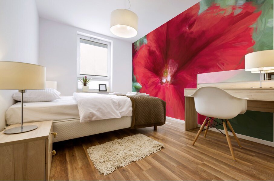 Pretty Proud Red Petunias X Mural print