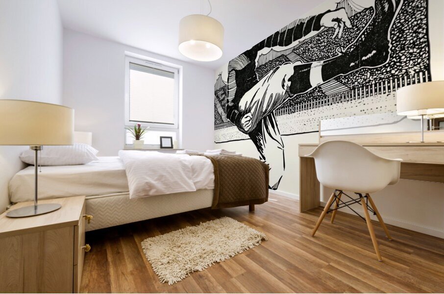 1924 football art row1 Mural print