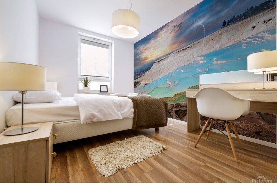 Pamukkale White Mountain Mural print