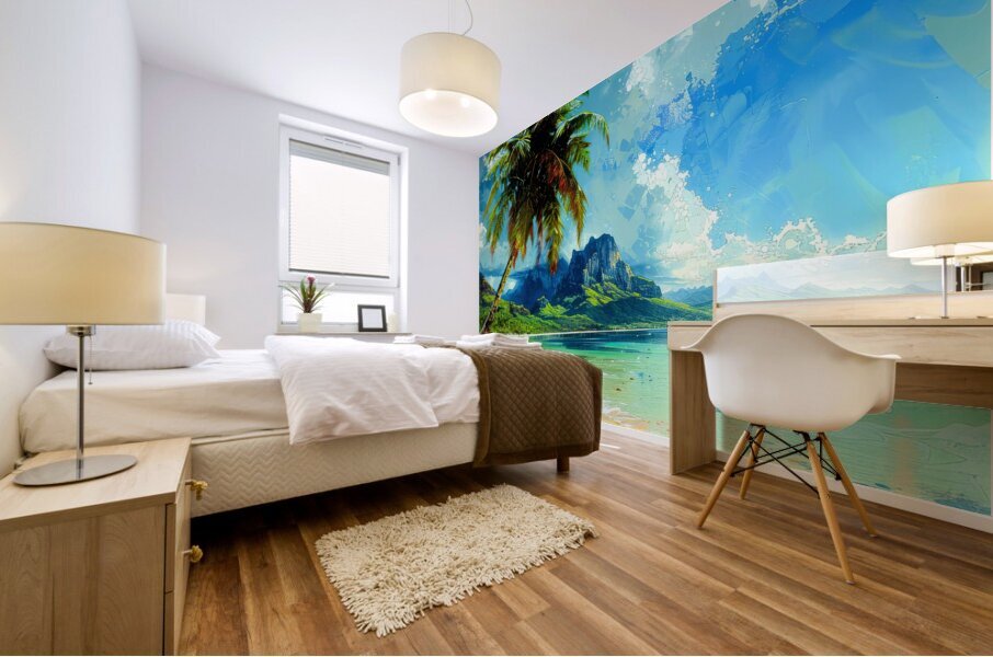 Bora Bora Ocean Mural print