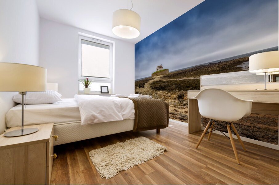 Mystical Beauty: Eglwys Cwyfan Church from Windswept Shores Mural print
