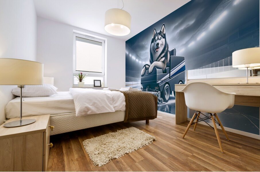 Husky Zamboni Driver Mural print