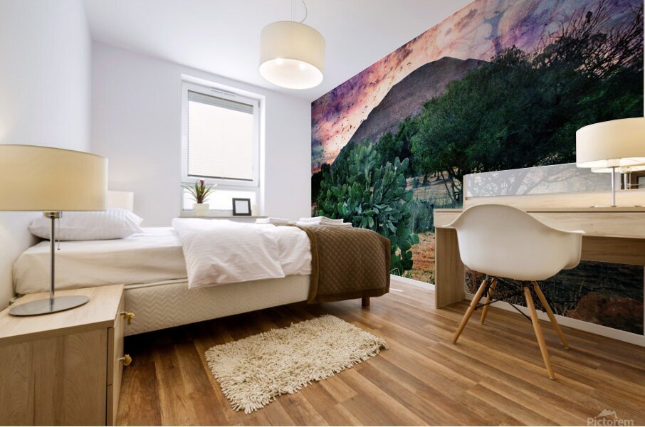 Sun Pyramid Mural print