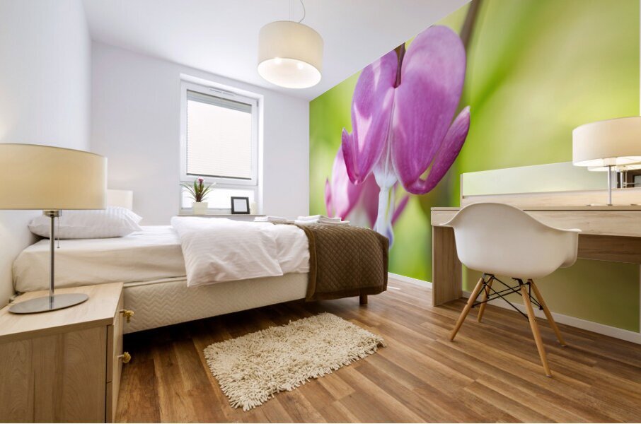 Asian Bleeding Heart Flower Vertical Mural print