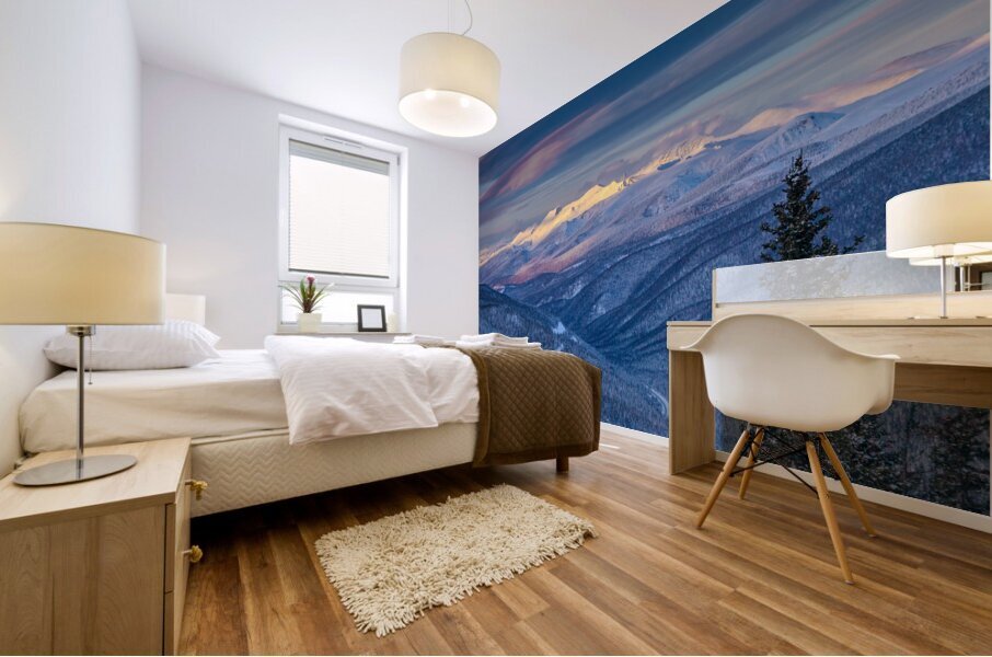 Bertha Pass Sunset View Mural print