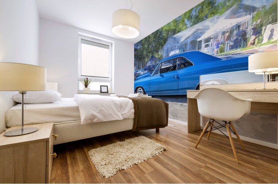 1967 Blue Chevy Chevelle SS 396 X1 4 Mural print