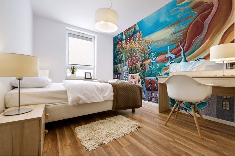 Mon Chateau au clair de lune Mural print