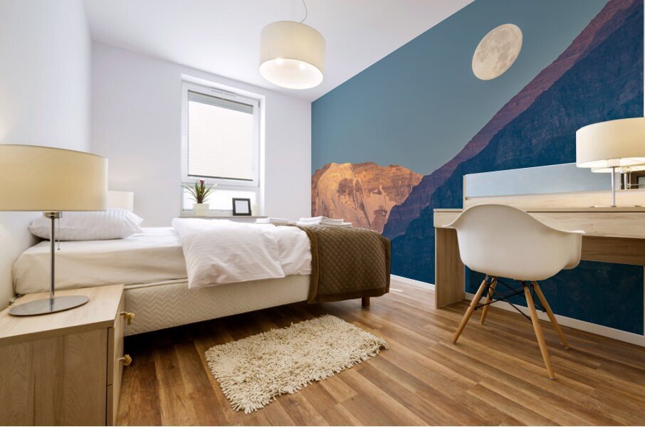 Banff Moon Set Mural print