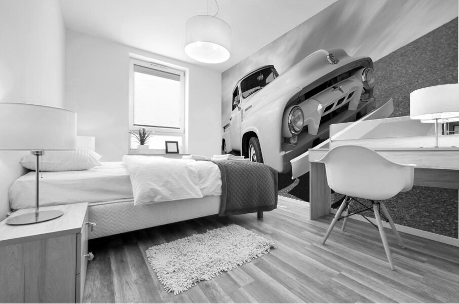 Cool As Ice - 1954 Ford F-100 in Black and White Mural print