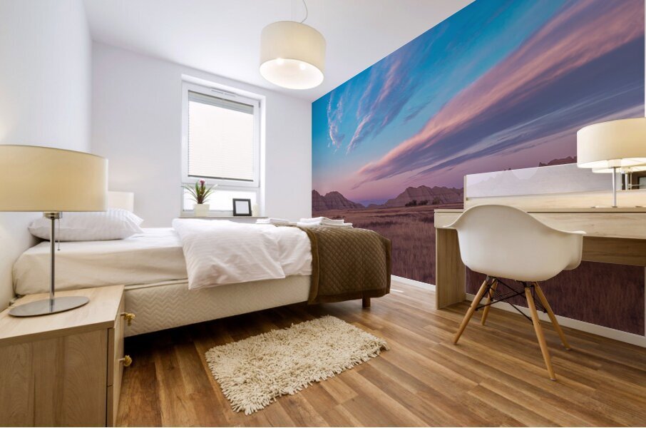 Badlands Sunrise Colors Mural print