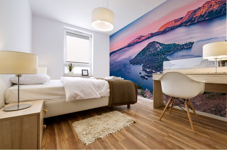 Crate Lake Sunrise Mural print