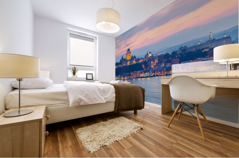 Day Sets on Quebec Mural print
