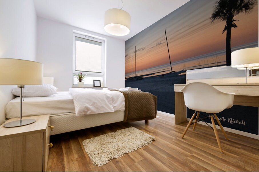 Sailboat Sunrise Mural print