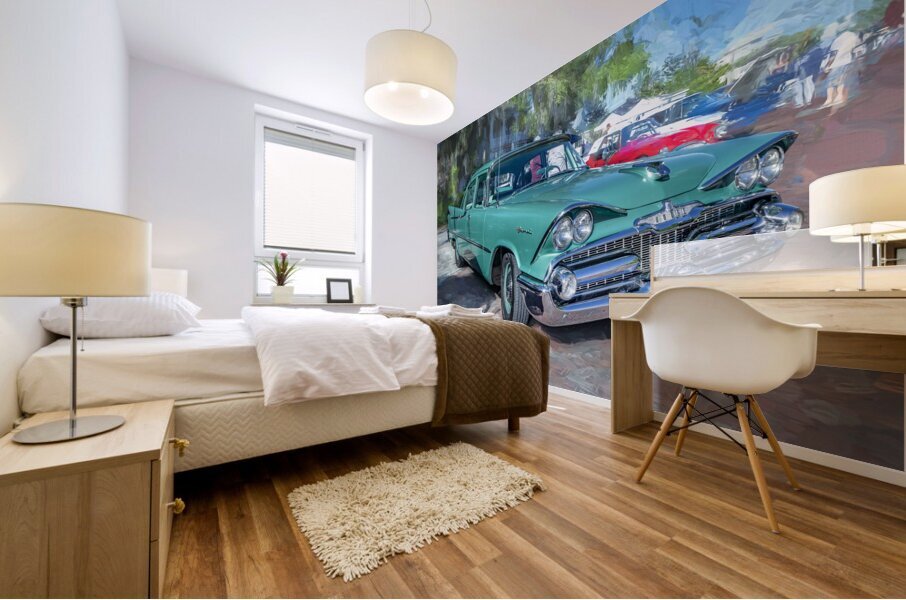 1957 Green Dodge Coronet 4 door X1 16 Mural print