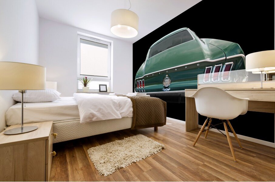 67 Mustang Fastback Rear Mural print