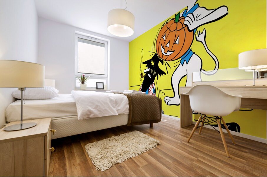 Vintage Penn State West Virginia Halloween Art Mural print