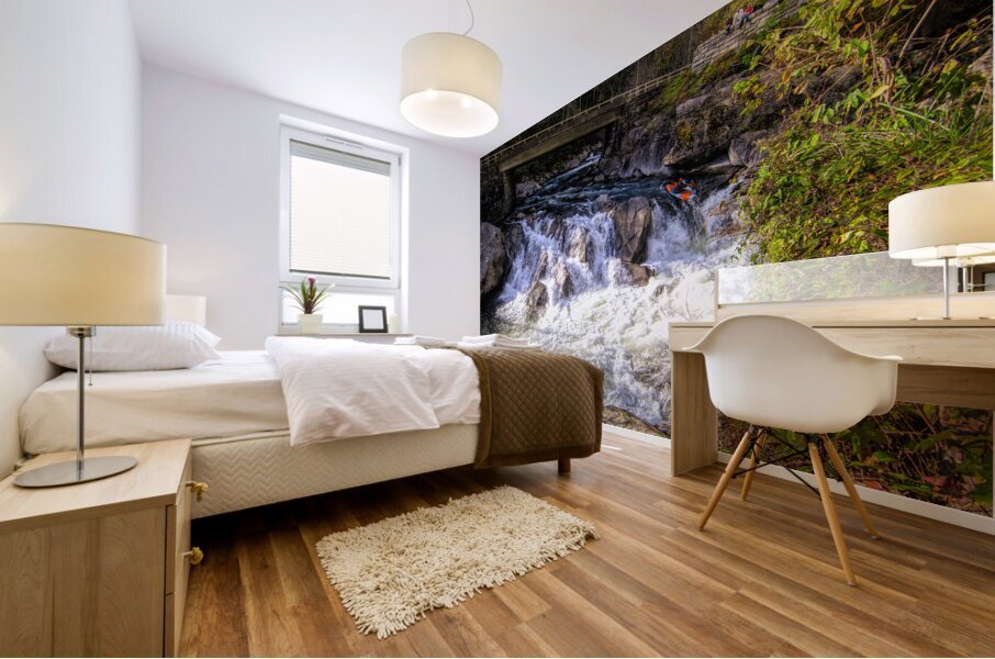 Smoky Mountains Kayak Racing Mural print