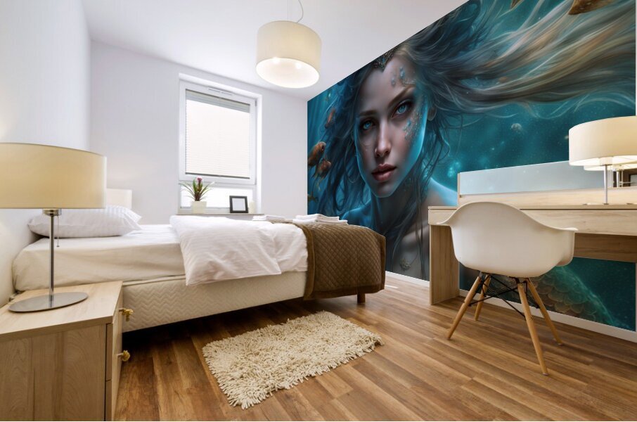 Beautiful Mermaid Princess Mural print