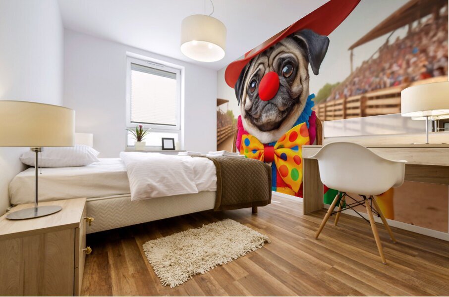 Pugsly The Rodeo Clown Mural print
