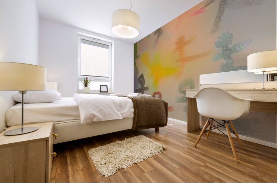 orange sticks Mural print