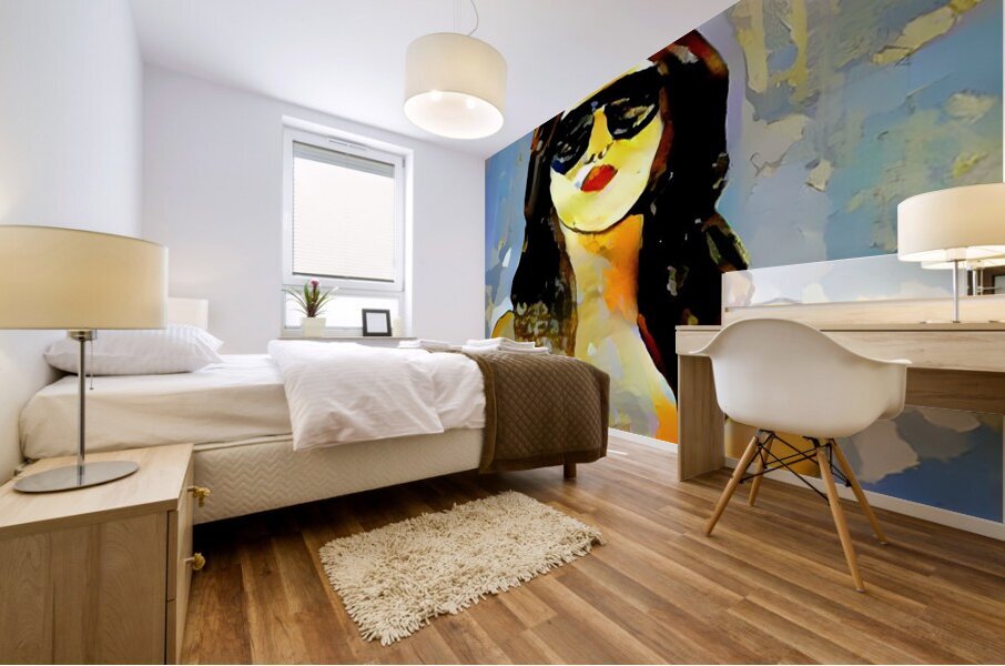 shade portrait Mural print