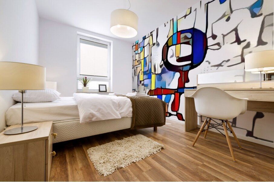block shape signature Mural print