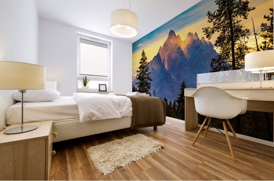 Teton Alpine Glow Mural print