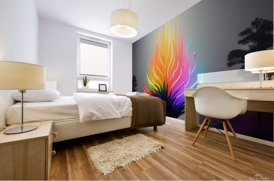 Glowing Forest  Mural print